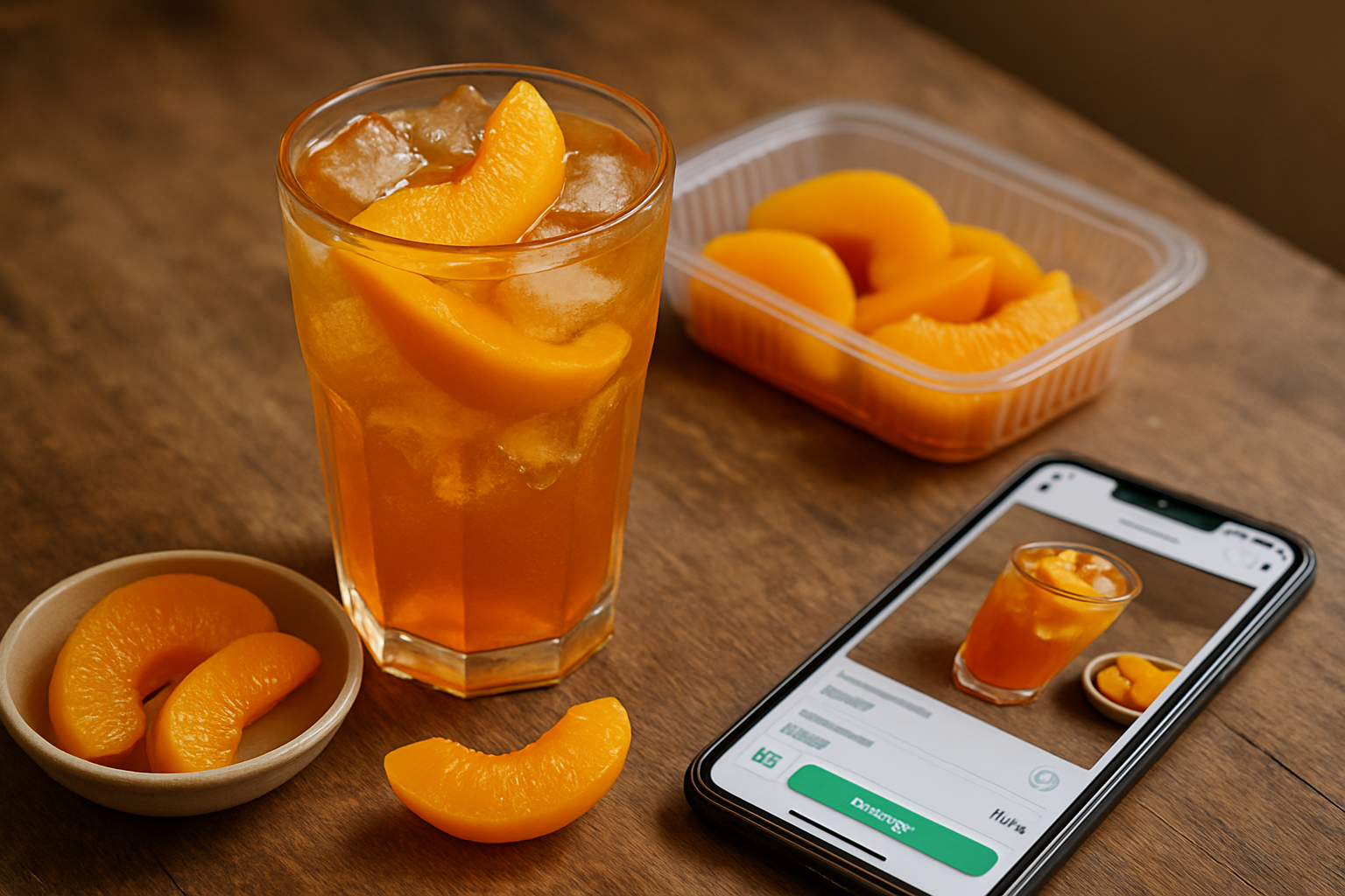 Đặt món trà đào online