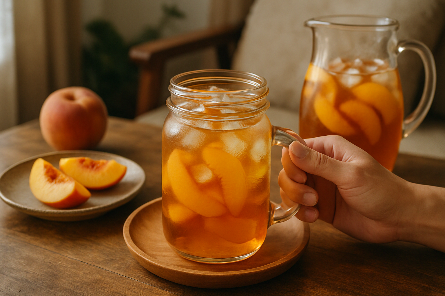 Bối cảnh thưởng thức trà đào